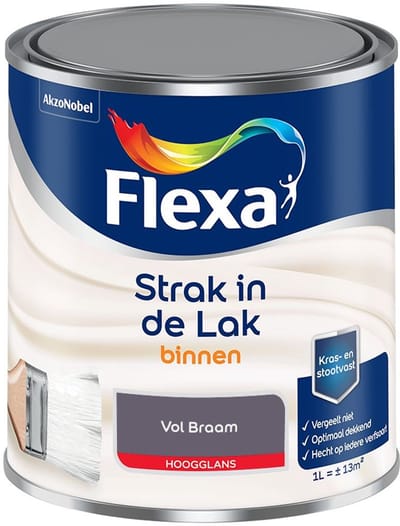 Flexa - Strak In De Lak Binnenlak Hoogglans - Vol Braam - Mengverf - 1 L