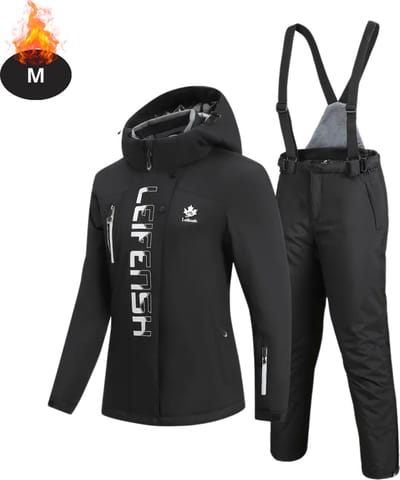 Bovista Skipak - SkiBroek - Skijas - Ski Suit - Wintersport - Dames - 2-Delig - Zwart - Maat M