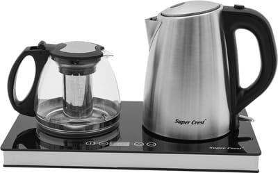 MakkelijkMooi Dubbele Waterkoker met Theepot - Waterkoker - 2 Functies Tegelijk - Grote Capaciteit - Krachtige & Snelle Verwarming