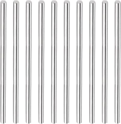 Dailygoods- Ronde Staaf Roestvrij Staal 304 - 3 mm x 75 mm - Ambachtelijk Model - Vliegtuigmodel - Scheepsmodel - 10 Stuks