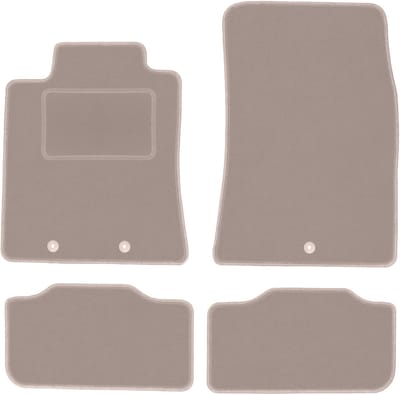 Beige velours vloermatten voor: Hyundai Genesis G80 sedan (2013-)