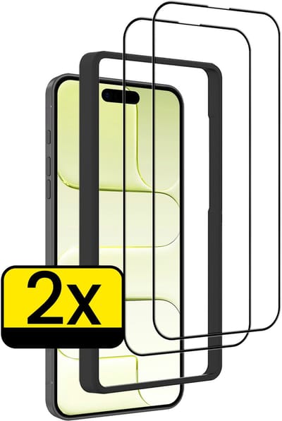Screenprotector - Geschikt voor Apple iPhone Air - 2 Stuks - Met Installatie Frame - Beschermglas - Gehard Glas - Tempered Glass - Screen Protector