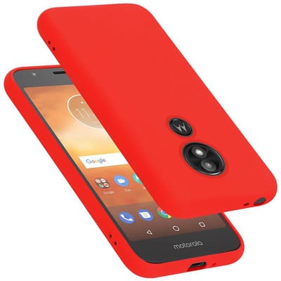 Cadorabo Hoesje geschikt voor Motorola MOTO E5 PLAY GO in LIQUID ROOD - Beschermhoes gemaakt van flexibel TPU silicone Case Cover