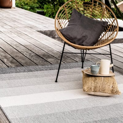 Buiten vloerkleed Boa - Zwart/Wit - dubbelzijdig - EVA Interior - 280 x 380 cm - (XXL)