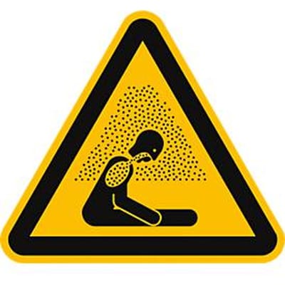moedel waarschuwingsbord "Waarschuwing voor verstikkingsgevaar", volgens ISO 7010 W041, zelfklevende folie, lengte zijde 200 mm