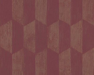 3D DESIGN BEHANG | Grafisch - goud rood - A.S. Création Geo Effect