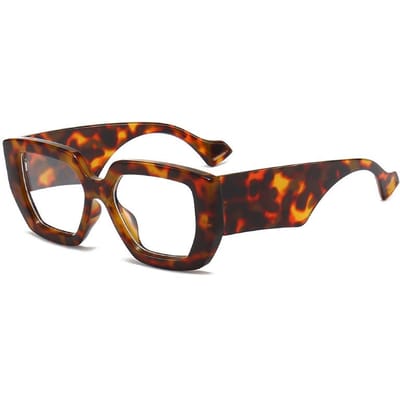 Trendy Dik Frame Oversized Vierkante Bril Voor Dames Voor Heren Kleurrijk Brede Poten Oogbril Frame Vrouwelijk Gn Optisch Transparante Lens