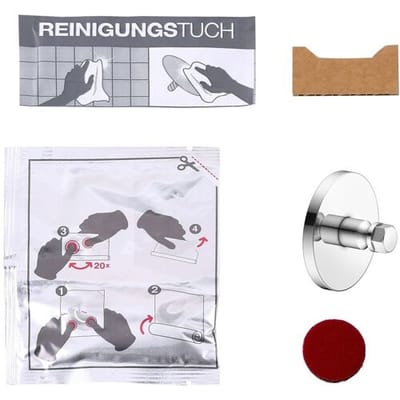 Keuco Toebehoren - Lijmset nr. 10 met rozet, chroom 04994001001