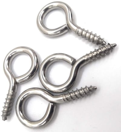 100 stks 22mm Kleine Schroef Oogspelden Haken Zelftappende Oogschroeven voor Hout, Kurk Top Flessen, DIY Sieraden, Koolstofstaal met Vernikkeld