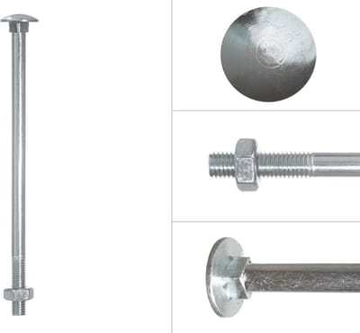 Slotbouten Verzinkt M10 x 180 mm | 50 stuks