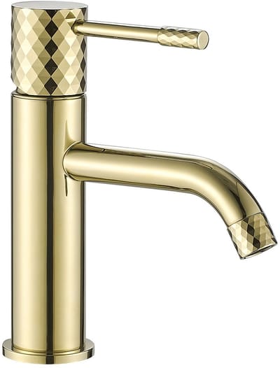 Rea Lungo Diamond low - Wastafelkraan - Gouden - 12X4X18,5CM