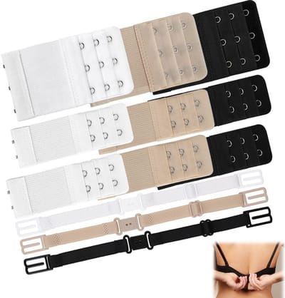 Bh Verlengstuk - Inclusief 9 Verlenghaakjes En 3 Schouderbandjes - Bh Accessoires - Beha Verlenger - Elastische Beha-Verlenging - Flexibele Aanpassing - Lingerie & Badmode - Elastische Band Voor Damesbeha - Geschikt Voor De Meeste Bh's