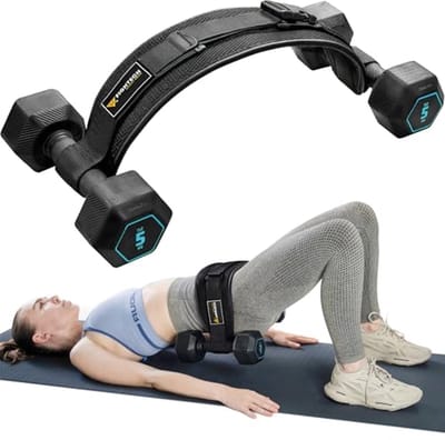 Heupriem voor krachttraining met antislip vulling - ideaal voor bilbruggen, squats en lunges