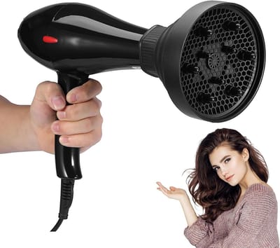 Haar diffuser voor krullend en golvend haar, opvouwbare diffuser voor haardroger, beschermkap voor snel drogen en volume zonder frizz