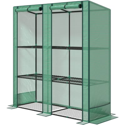 4goodz Foliekas Loopkas met 3 Planken - 48x144x152 cm - Groen