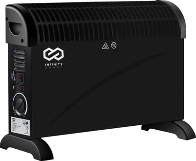 Infinity Goods Elektrische Convectorkachel - 750 / 1500 / 2000W - Verstelbare Thermostaat - Radiatorkachel - Oververhittingsbeveiliging - 35m² - Zwart