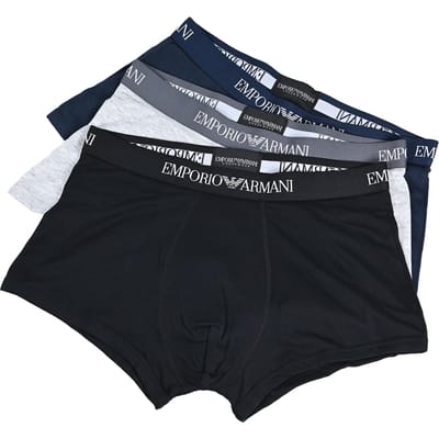 Emporio Armani Ondergoed Boxershorts 3-Pack Zwart Marinegrijs Maat M 111610 CC722 94235 M Heren [Artikel] zwart