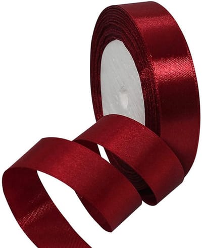 Allecto - Satijnen Lint - Decoratief Lint - 22 m x 2 cm - Wijnrood