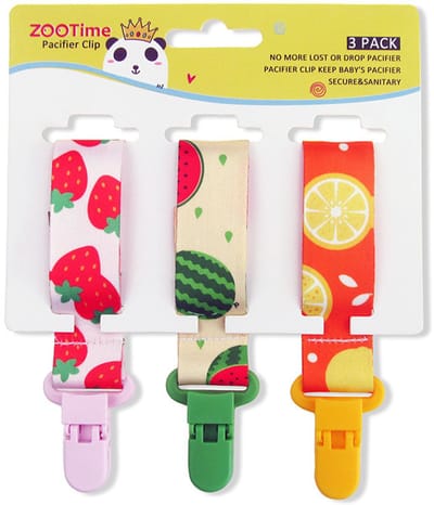 Set 3 stuks speenkoord - Speenketting - Funky Fruit - Fopspeenkoord