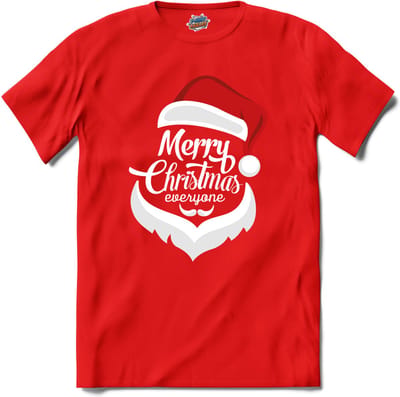 Merry christmas everyone! - T-Shirt - Heren - Rood - Maat XXL