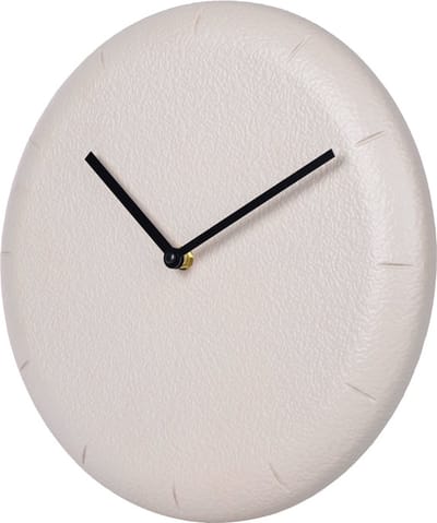 SensaHome Wandklok Dakar - Japandi Stijl Ronde Klok - Minimalistisch Betonlook - Ø30cm - Beige