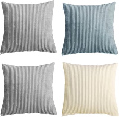 Zachte Velours Kussenhoezen 40 x 40 cm voor Bank | Decoratieve Kussens met Rits voor Slaapkamer en Woonkamer