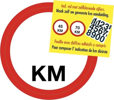 Pickup Pictogram met KM aanduiding - incl. cijfers