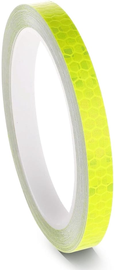 Reflecterende Zelfklevende Tape 1 Roll/8 m Neon Gevarend Tape voor Voertuigen, Fietsen en Helmen - Sterke Reflector Sticker in Geel