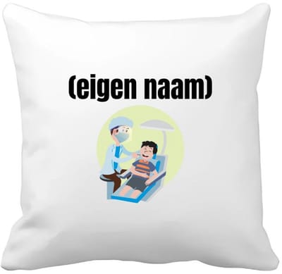 Akyol - tandarts met eigen naam Kussen hoes - Tandarts - mondhygiënisten/tandartsen - iemand die tandarts is of mondhygiënist - verjaardag - cadeau - kado - geschenk - 40 bij 40 cm