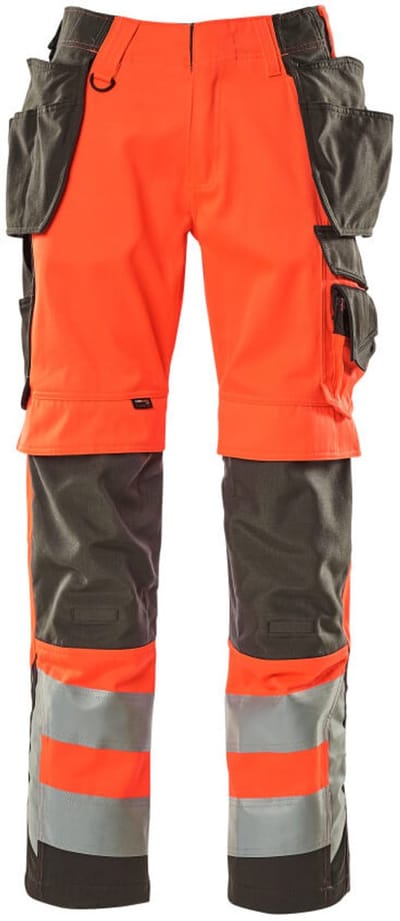 Mascot Safe Supreme Broek met spijkerzakken 15531-860 - hi-vis rood/donkerantraciet - C46 - 76