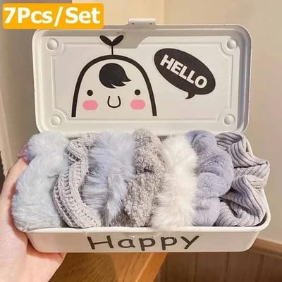 Dames Haar Scrunchies Velvet Effen Kleur Haarband voor Meisjes Paardenstaart Houder Elastiekjes Haarstrikken Haaraccessoires gray