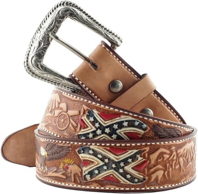 Leren Western Riem met Wisselgesp - Cowboy Stijl Riem voor Heren