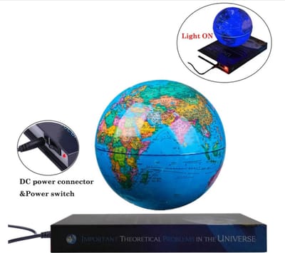 Magnetisch Zwevend Globe – Drijvende Aarde Globe met Verlichting | Onderwijsbenodigdheden, Cosmetische Ondersteuning, Boekenstandaard, Luminiserende Aarde Globe, Magnetische Levitatie en Educatieve Decoratie