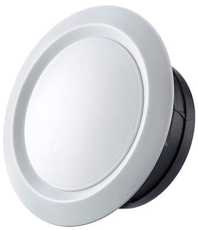 Dailygoods- Ventilatierooster Rond - Ventilatierooster Wit - Luchtrooster - Diameter 75 mm - Kunststof - Eenvoudig te installeren
