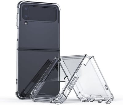 Schokbestendig Hoesje Geschikt voor: Samsung Galaxy Z Flip 4 Hoesje Siliconen - Shockproof Case - Transparant