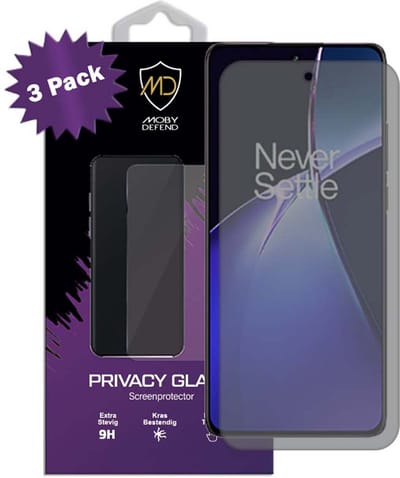 3-Pack MobyDefend Screenprotectors - Geschikt voor OnePlus Nord CE 4 - Matte Privacy Glass Screensavers
