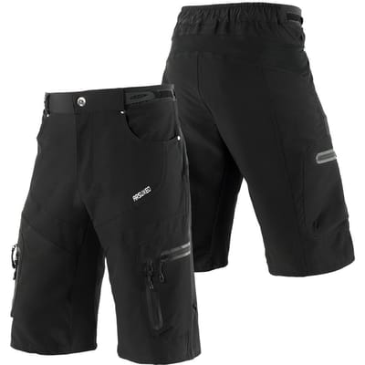 Herenfietsbroek Snel drogend Ademend Buitensporten Hardlopen Fietsen Casual Shorts met 6 zakken L