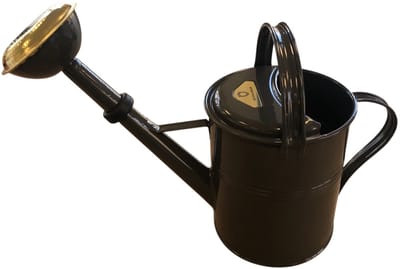 Dutchlander Metalen Gieter 5 Liter – Thermisch Verzinkt – Messing Broes – Ombergrijs – Engelse Stijl