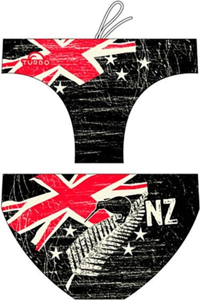 Turbo New Zealand Vintage 2013 Waterpolo Zwemslip Zwart S Man