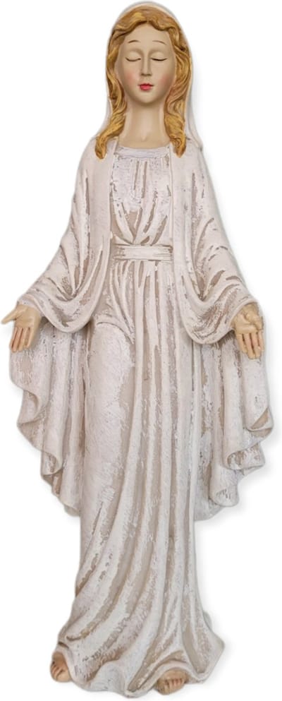 Home Society Deco Beeld - Sculptuur - Maria - Polyresin - 14x9x36 cm