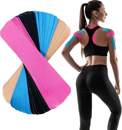 Kinesio Tape voor Sporters, 60 Stuks, 5 cm x 25 cm, Elastische Sportband, Waterdicht, Spierpijn Verlichting, Ondersteuning voor Knieën, Schouders en Ellebogen