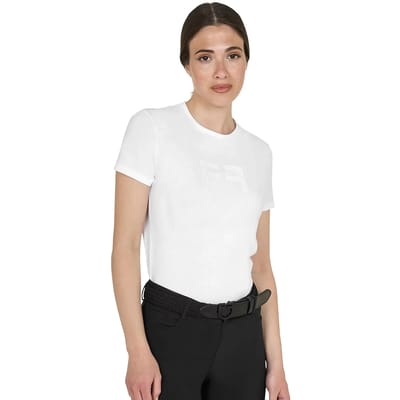Katoenen T-shirt met logo voor vrouwen Equestro