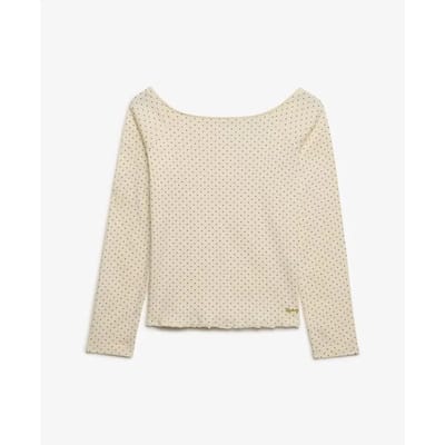 Off-shoulder T-shirt voor dames Superdry