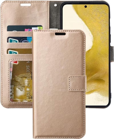 Portemonnee Book Case Hoesje Geschikt voor: Samsung Galaxy S22+ S906 goud