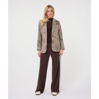 EsQualo Blazer Blazer Paisley Check F26 17507 999 Print Dames Maat - W36