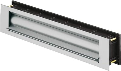 Brievenbusklep - Postinworp - Postontvangst - Met zelfsluitend - 400x70mm - Aluminiumlook