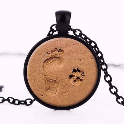 Goededoelen.Shop | Medaillon ketting Best Friend Dog Zwart | Statement Ketting | Ketting Met Hond | Vriendschapsketting | Gedenk Ketting | Rescue Paws Ketting | Honden Ketting | Cadeau | Wellness-House