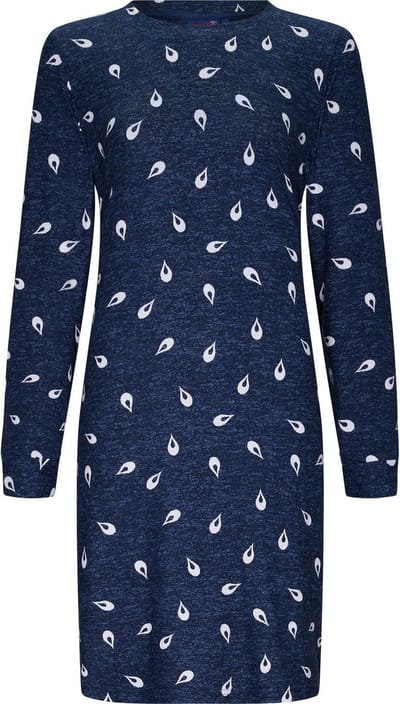 Fleece nachthemd blauw Hayley - Blauw - Maat - 36