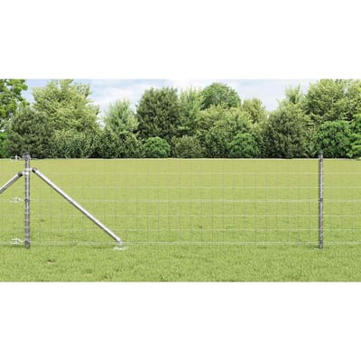 vidaXL - Euro-hek - met - grondpennen - 10 - x - 0,4 - m - Gegalvaniseerd - staal - Mesh