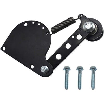 Kit de tendeur de chaîne à ressort, ajusteur de chaîne à poulie en métal, Compatible avec moteur 49CC 66CC 80CC noir